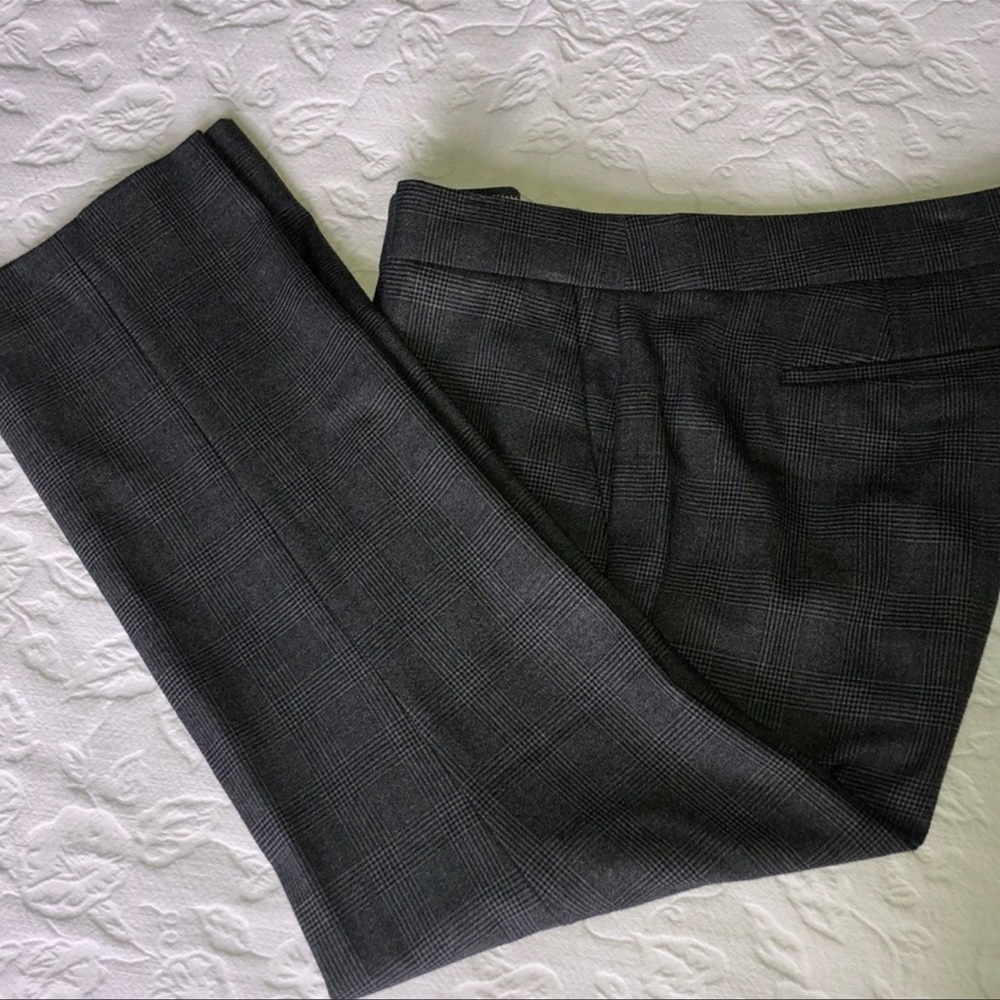 J Crew Campbell Fit Plaid Wool Cropped Pants